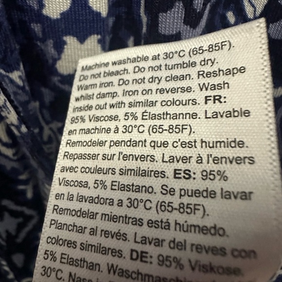 Seraphine Mediterranean Blue Maternity And Nursing Dress Size XS Wrap Front NWT - Picture 7 of 8